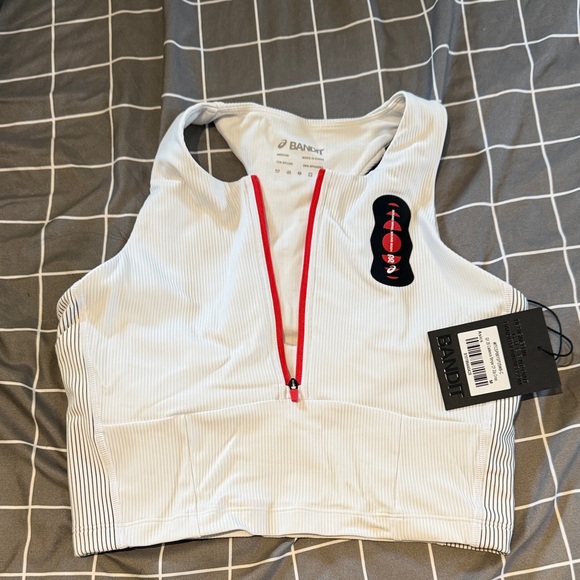 Bandit Other - Bandit White and Red Athletic Crop Top